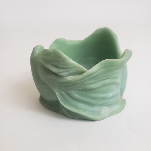VTG 80s Dina Soapstone Retro Trinket Dish Beta Fish Bathroom Teal Marbled Beach - Picture 2 of 11